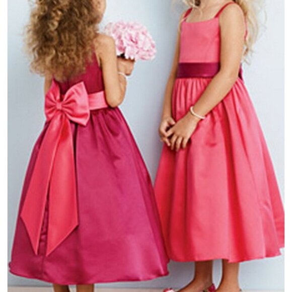 David's Bridal SZ 2 White Formal Dress Flower Girl Formal Concert Recital - Picture 2 of 9